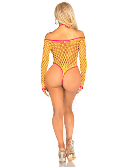 Eyelet Net Teddy with Tie image 2