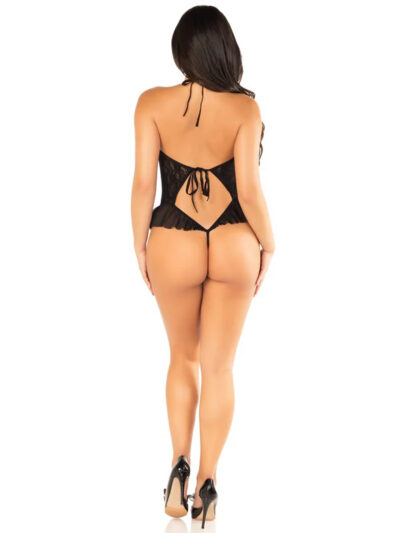 Halter Bodysuit with Mini Bow