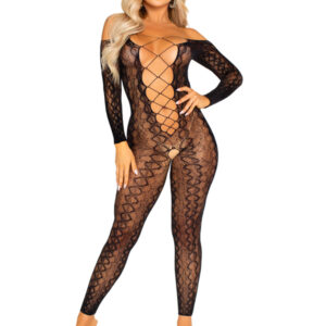 Crotchless Footless Lingerie Jumpsuit