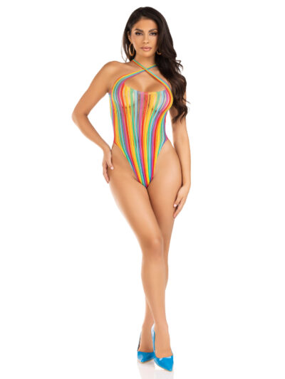 Rainbow Stripe Cross Over Bodysuit