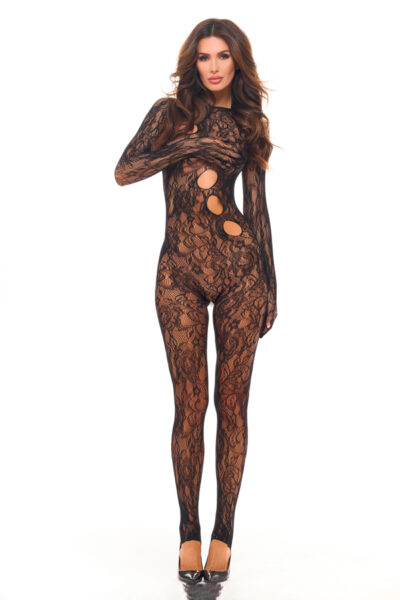 Split Up Lace Bodystocking