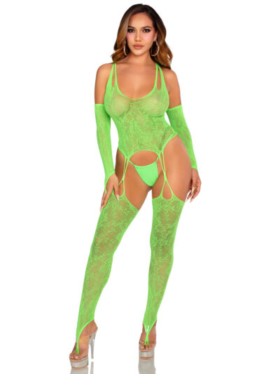 Lace Halter Footless Cami Garter
