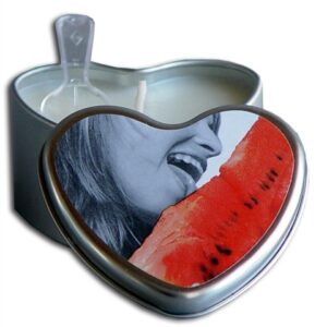 Edible Heart Candle - Watermelon - 4 Oz.