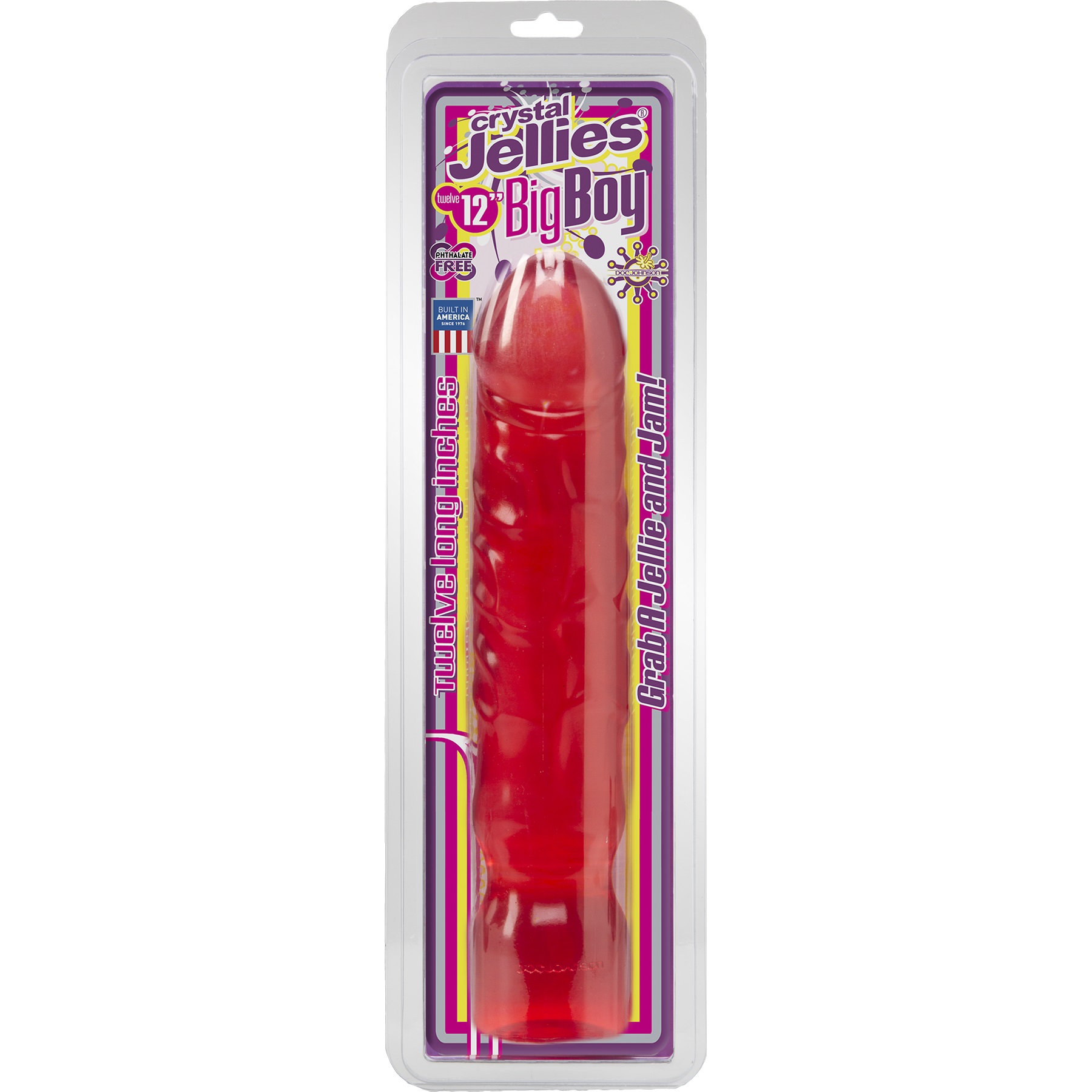 Crystal Jellies Big Boy 12 Inch - Pink