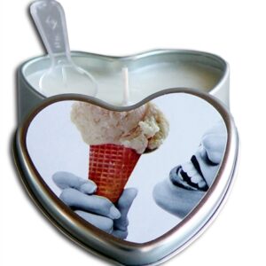 Edible Heart Candle - Vanilla - 4 Oz.